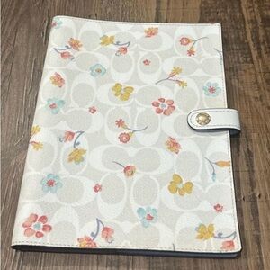 Coach White Floral Notebook Cover